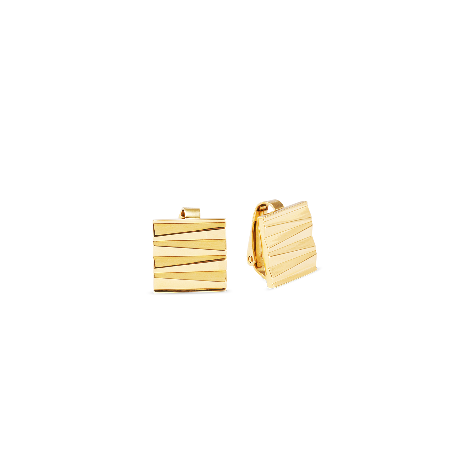 Earclips Square Wave Gold