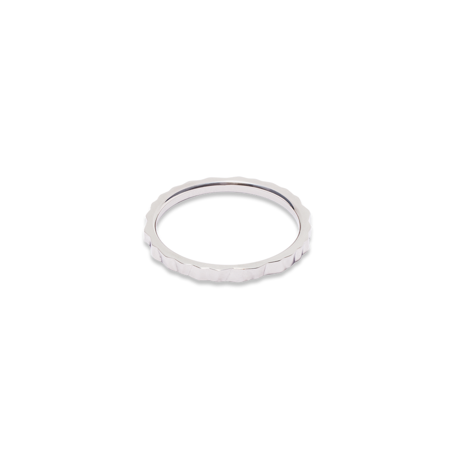 Ring Slim Wave Silber