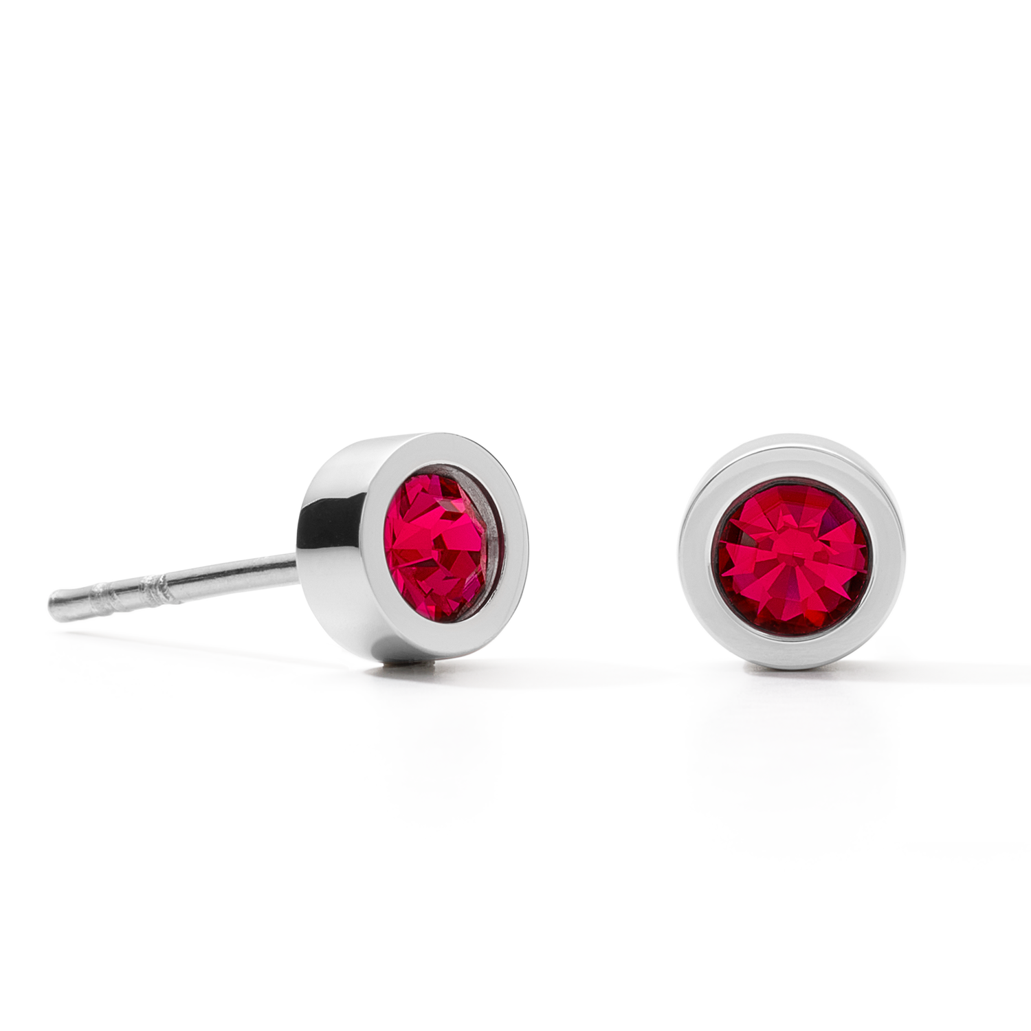 Earrings Sparkling Dot silver red