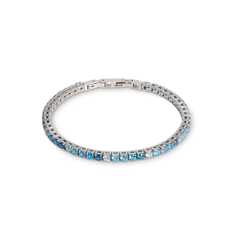 Tennis bracelet silver-blue