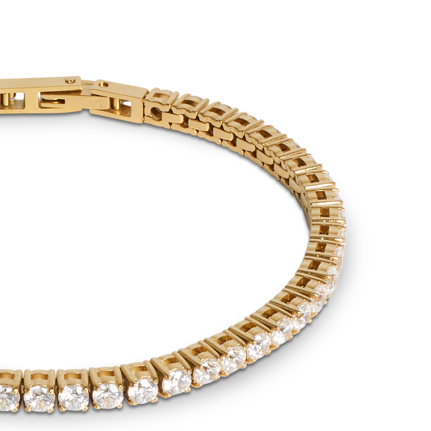 Tennis bracelet gold-crystal