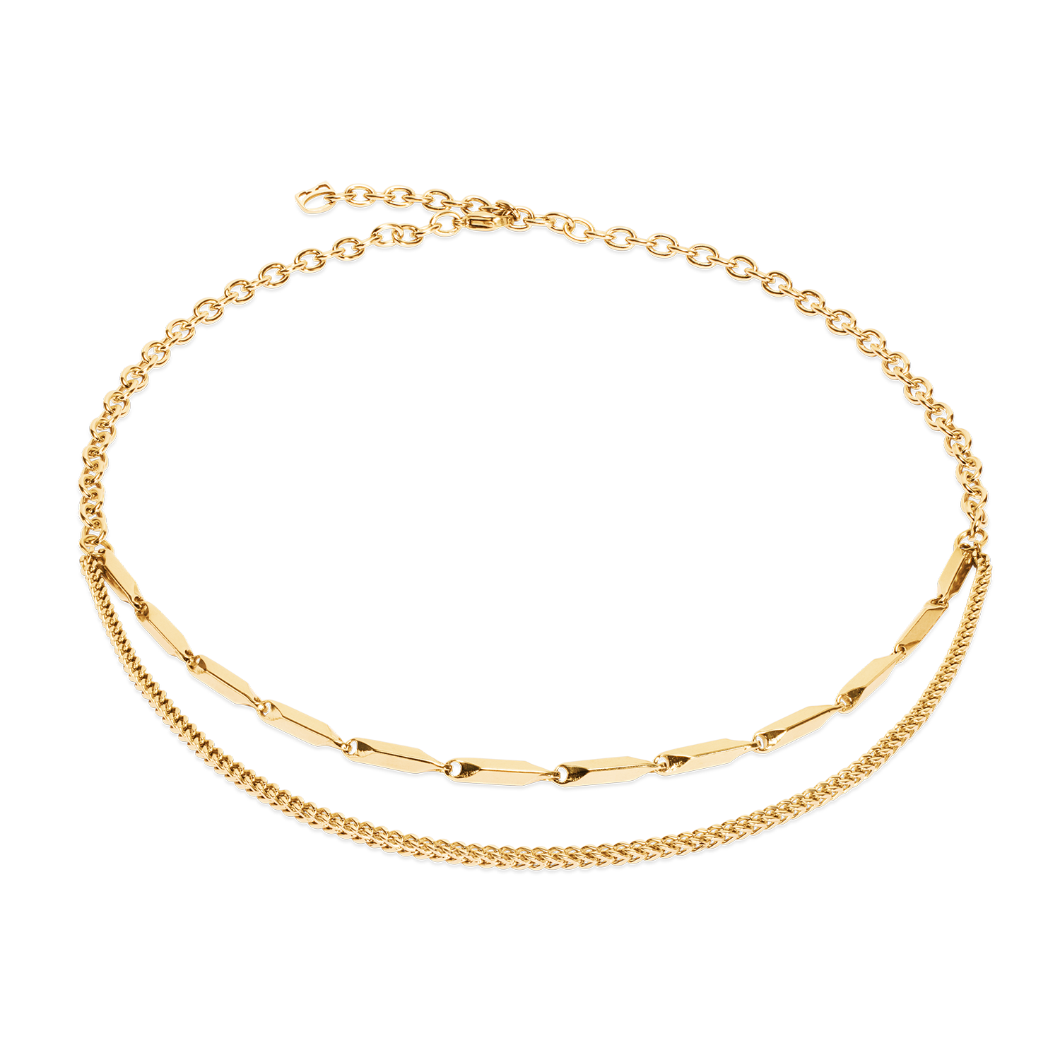 Necklace Twisted Layers gold