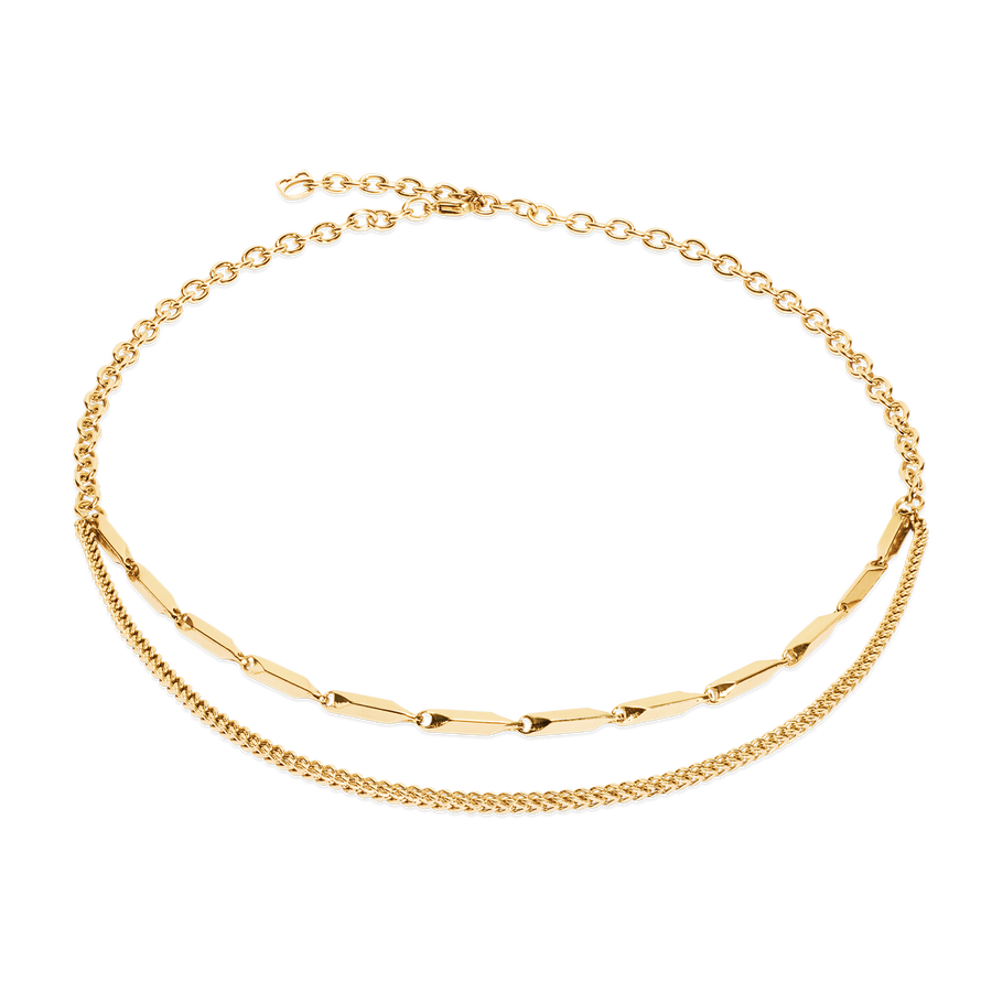 Necklace Twisted Layers gold