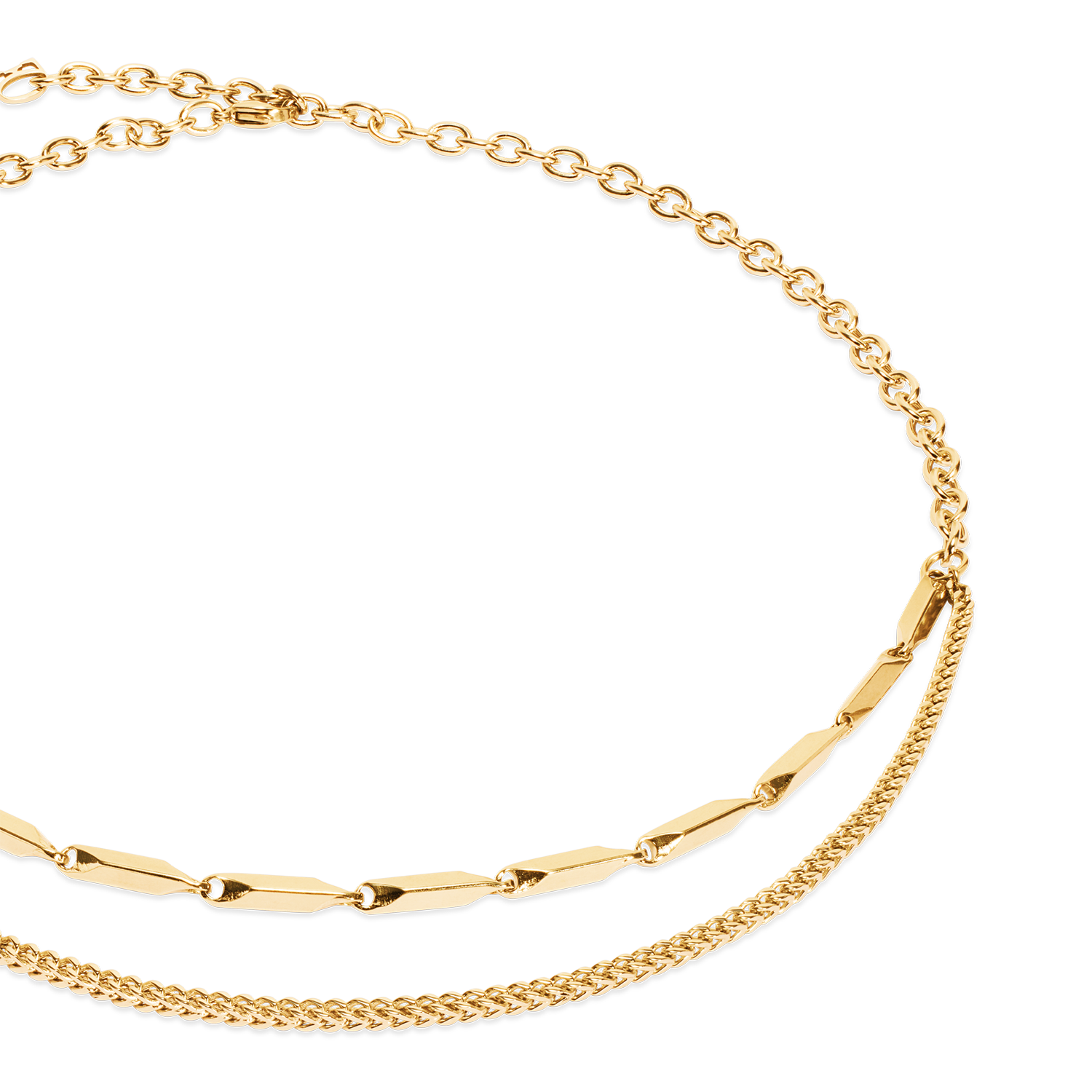 Necklace Twisted Layers gold