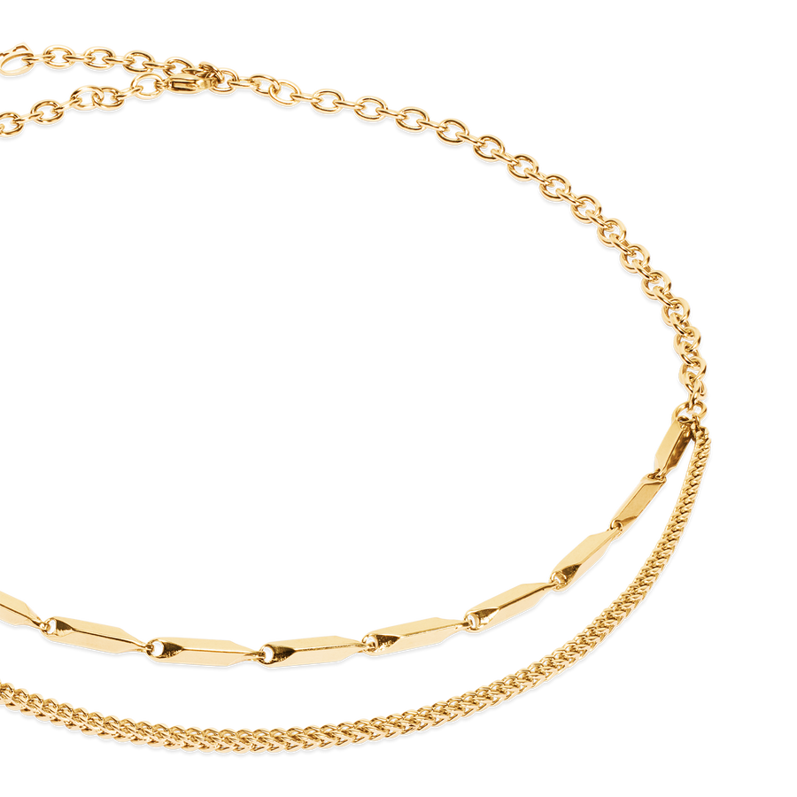 Necklace Twisted Layers gold