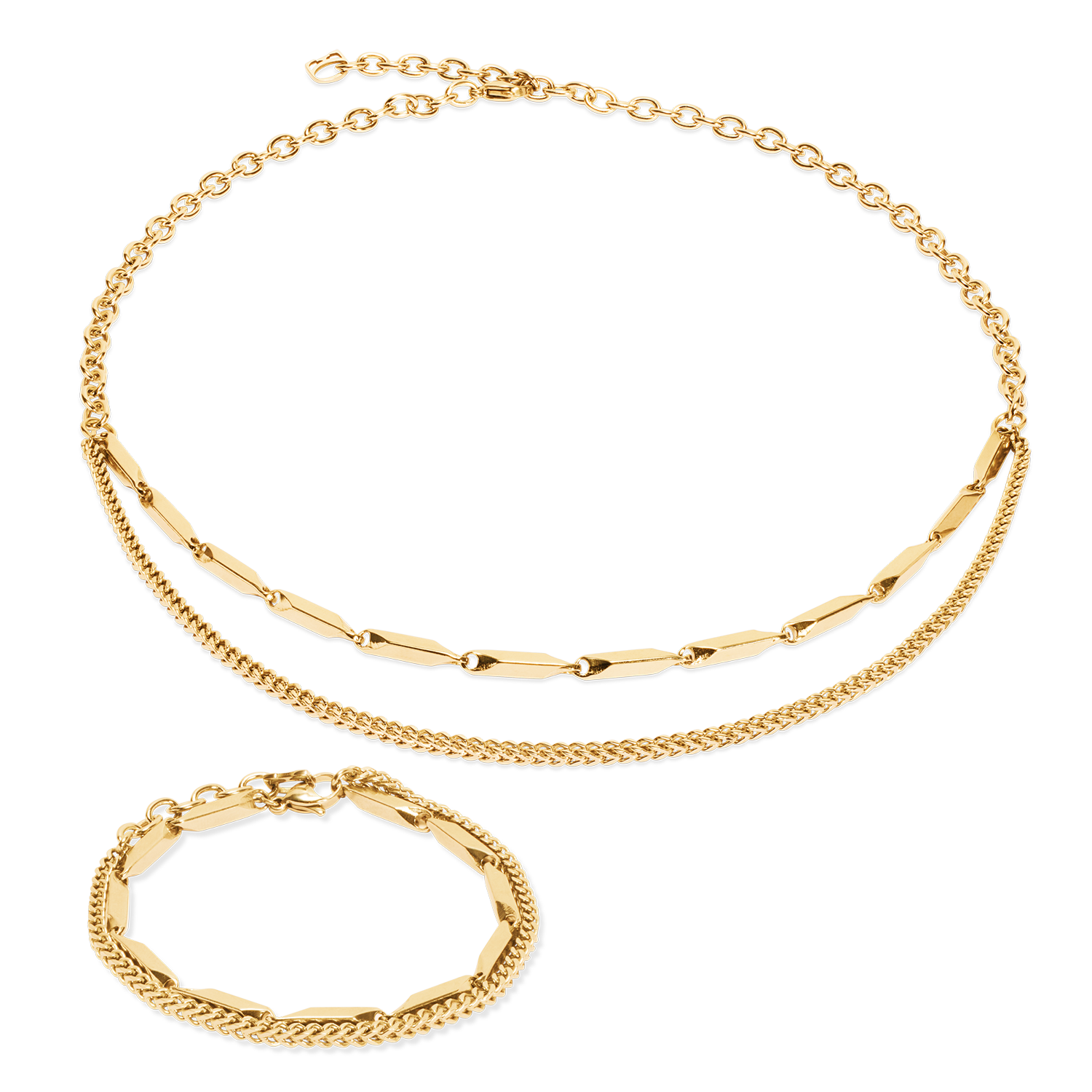 Necklace Twisted Layers gold