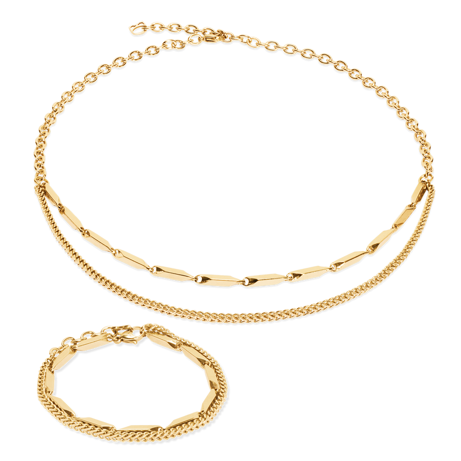 Necklace Twisted Layers gold