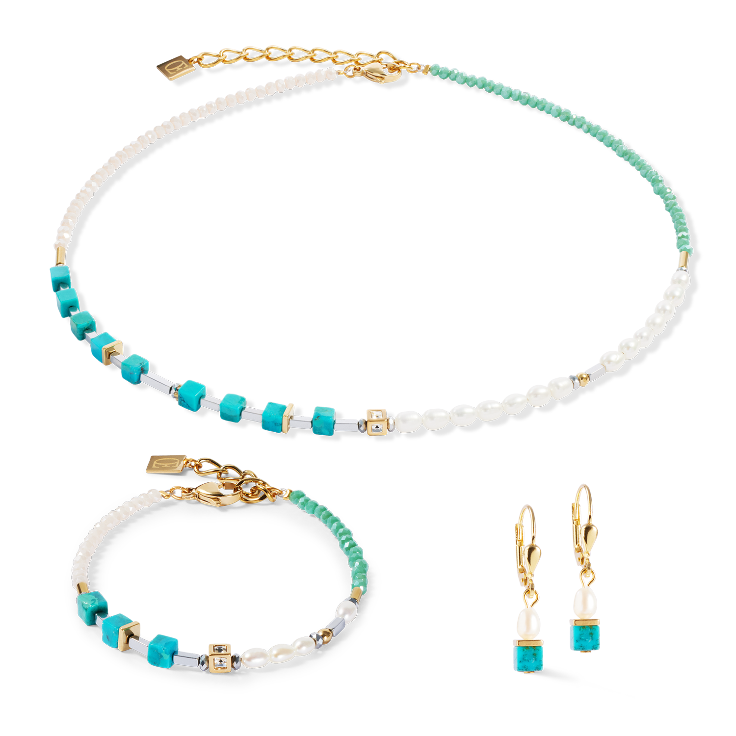 Necklace Princess Fusion Pearls turquoise