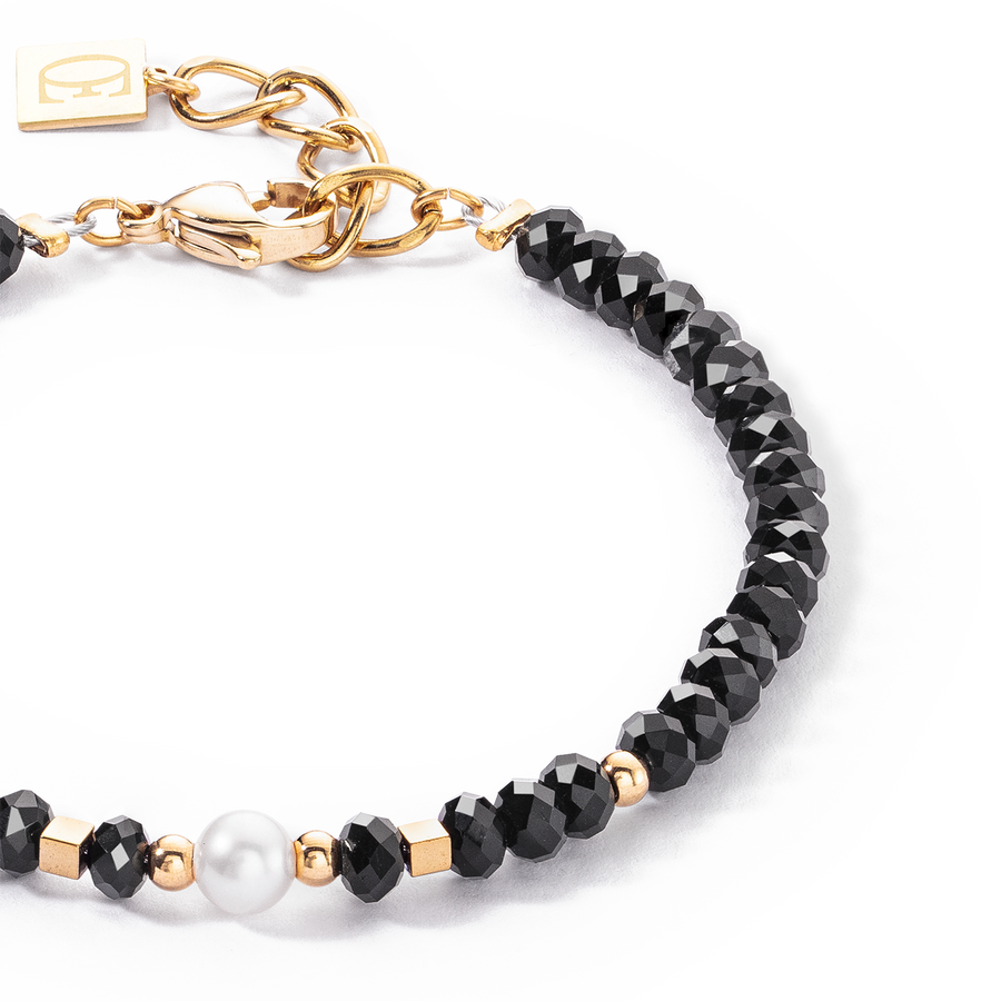 Mystic Pearl bracelet gold-black