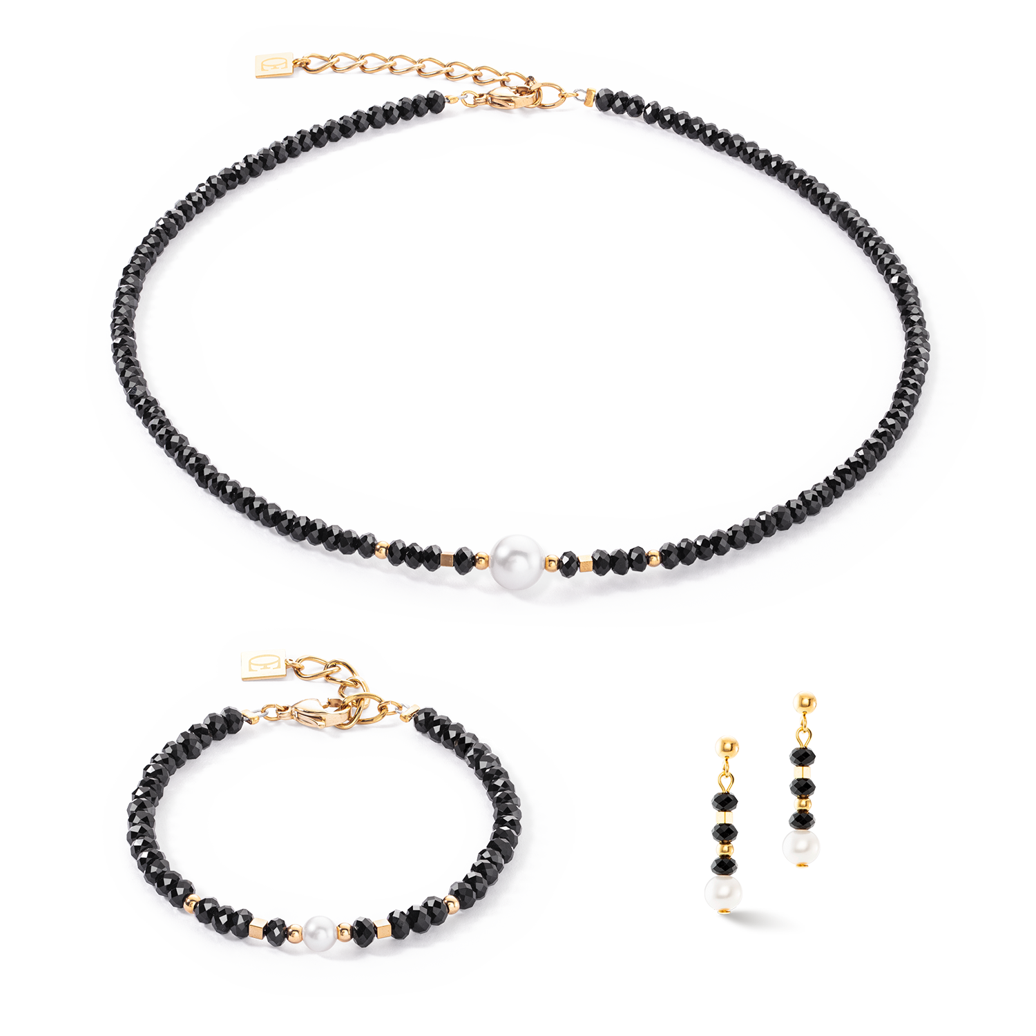 Mystic Pearl bracelet gold-black