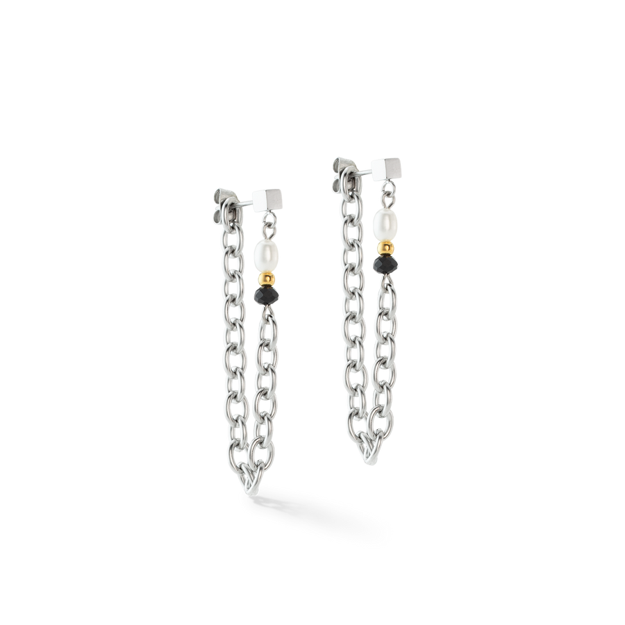 Art Deco Elegance earrings bicolour