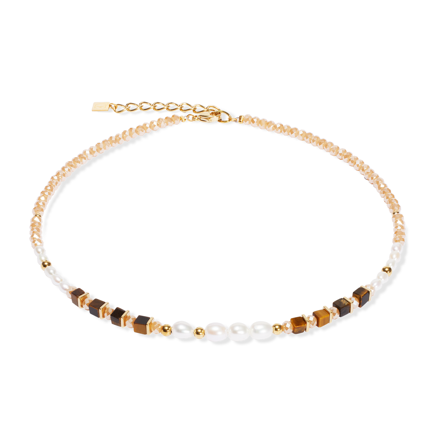 Necklace Cosmic Pearls deep gold