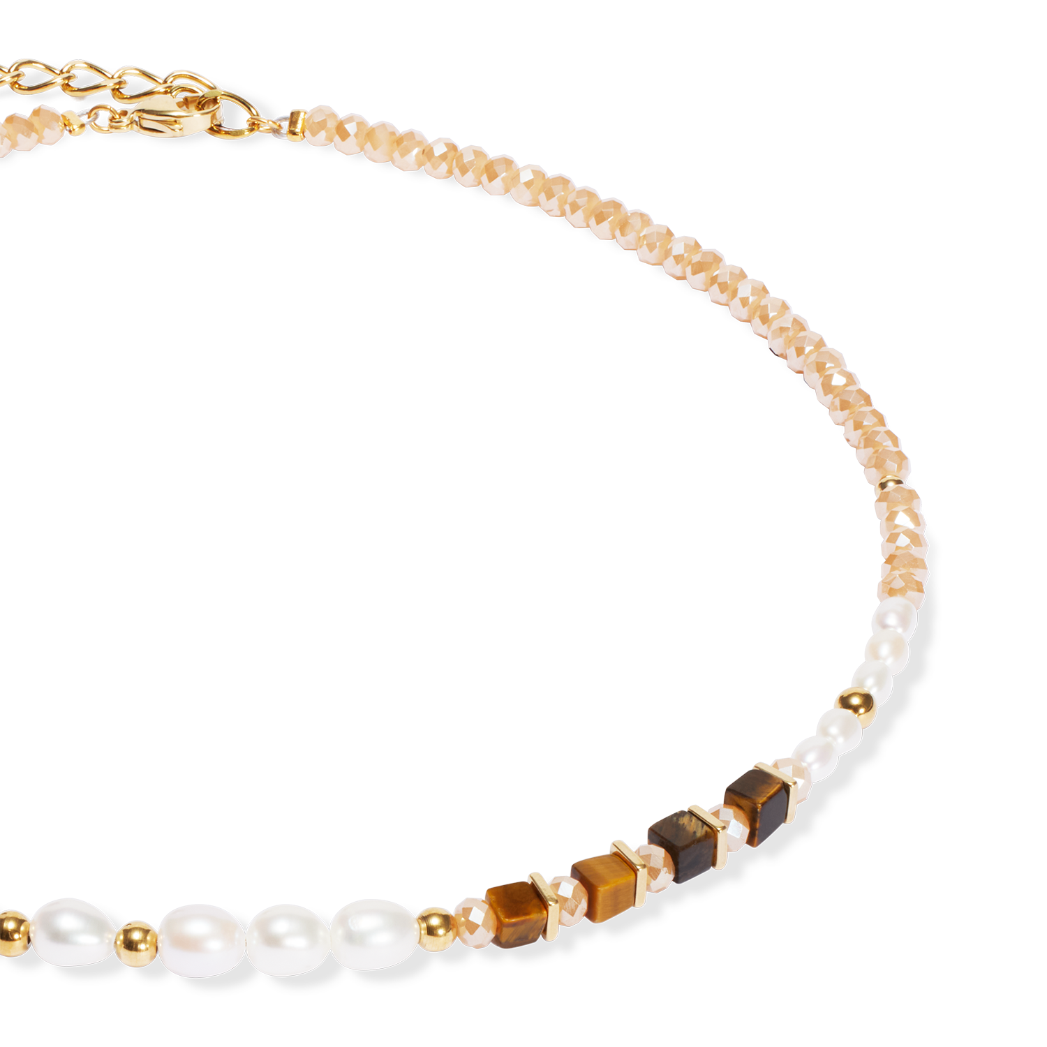 Necklace Cosmic Pearls deep gold