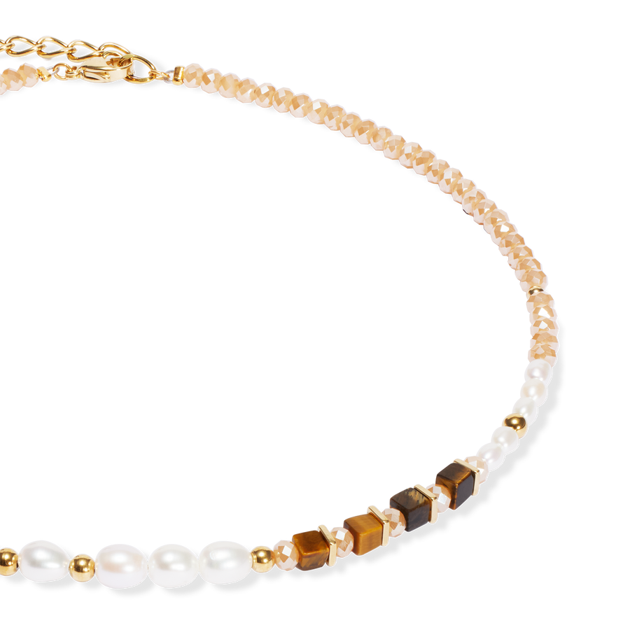 Necklace Cosmic Pearls deep gold