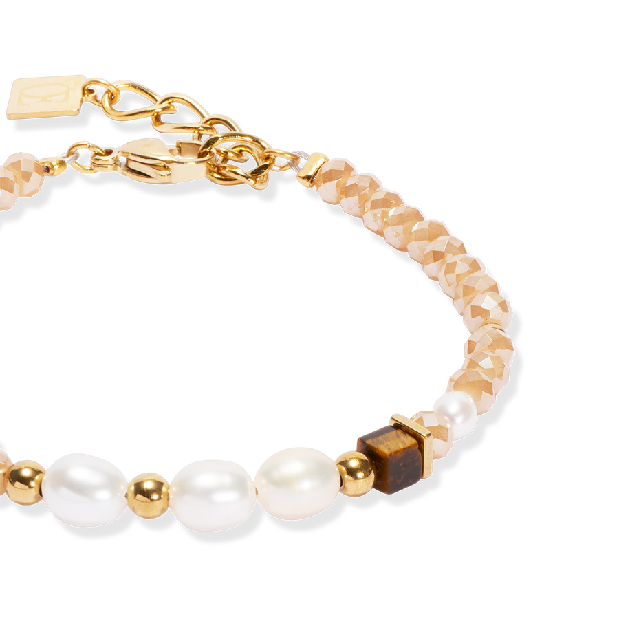 Bracelet Cosmic Pearls deep gold