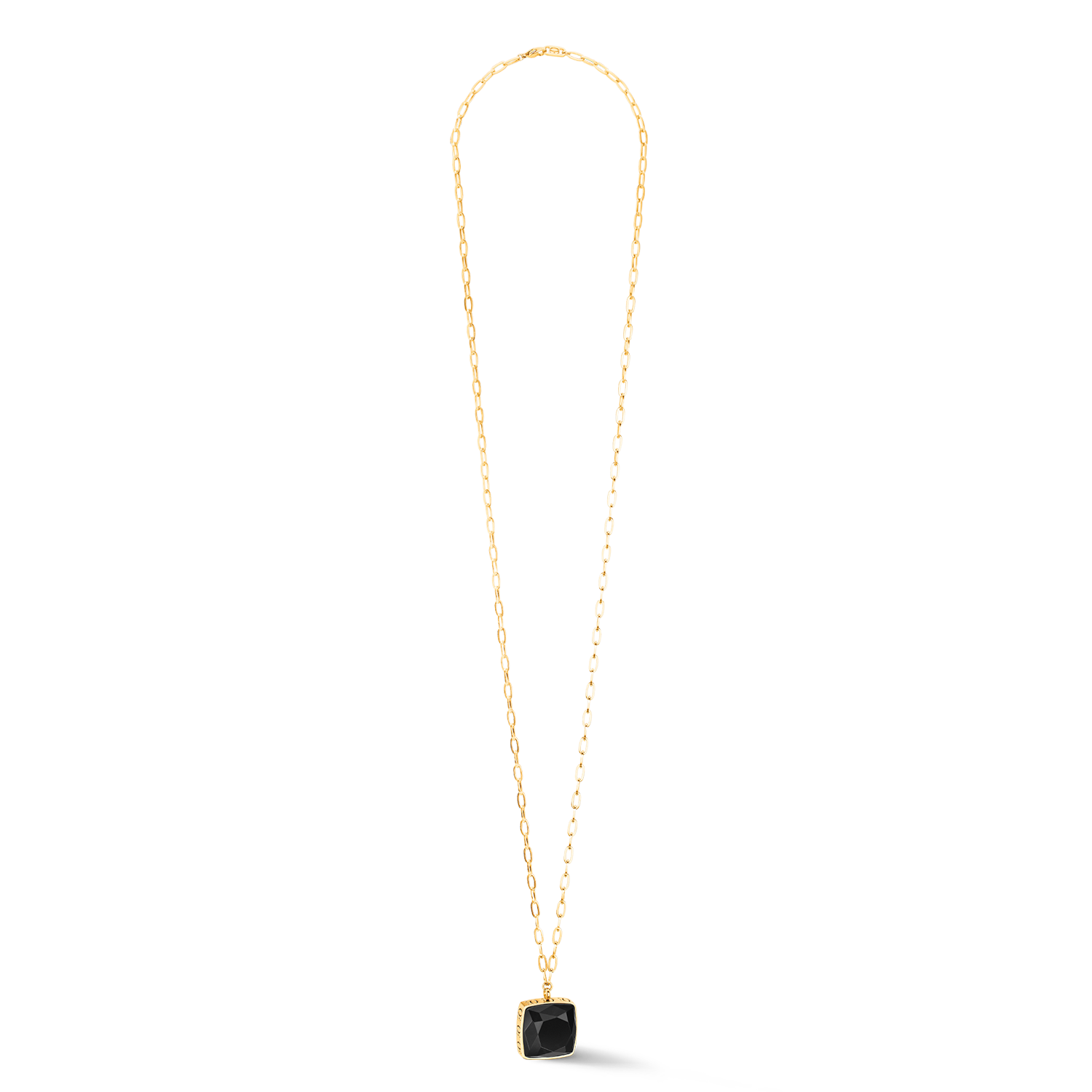 Necklace OE Amulet Square Onyx gold-black