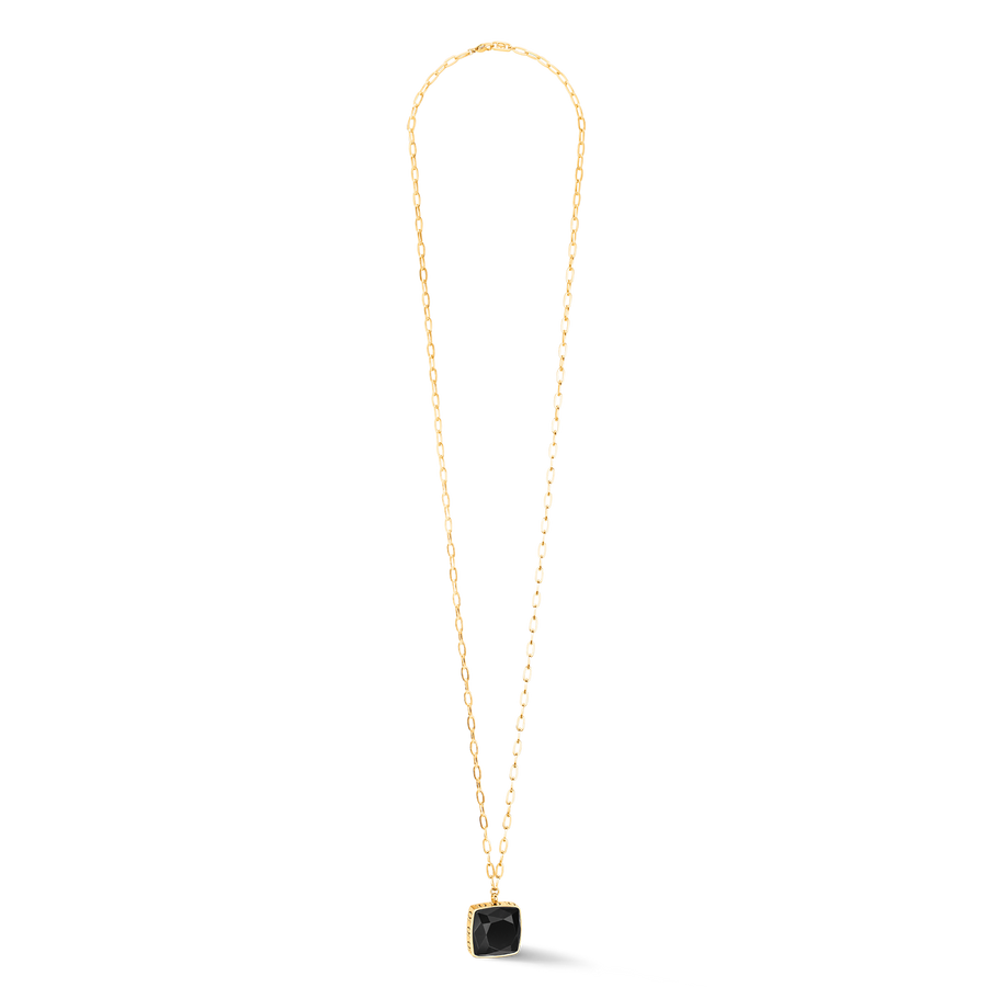 Necklace OE Amulet Square Onyx gold-black