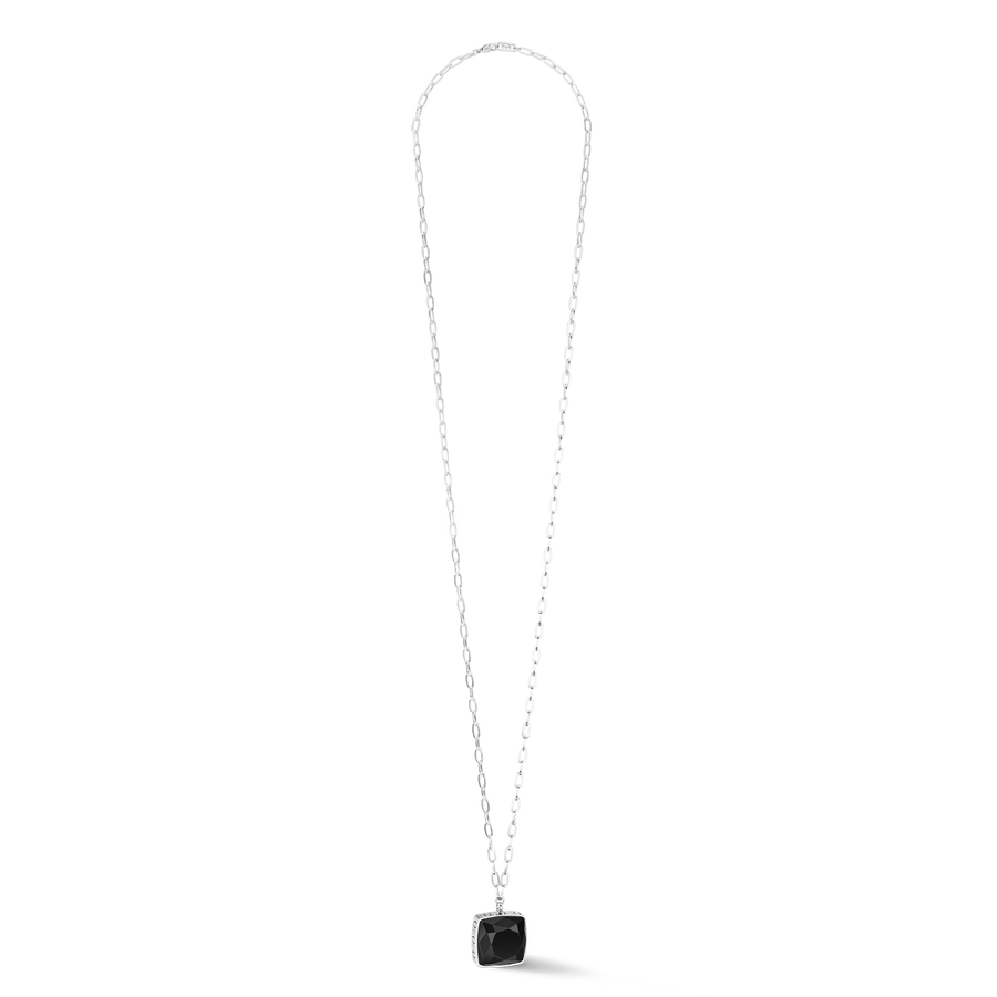 Necklace OE Amulet Square Onyx silver-black