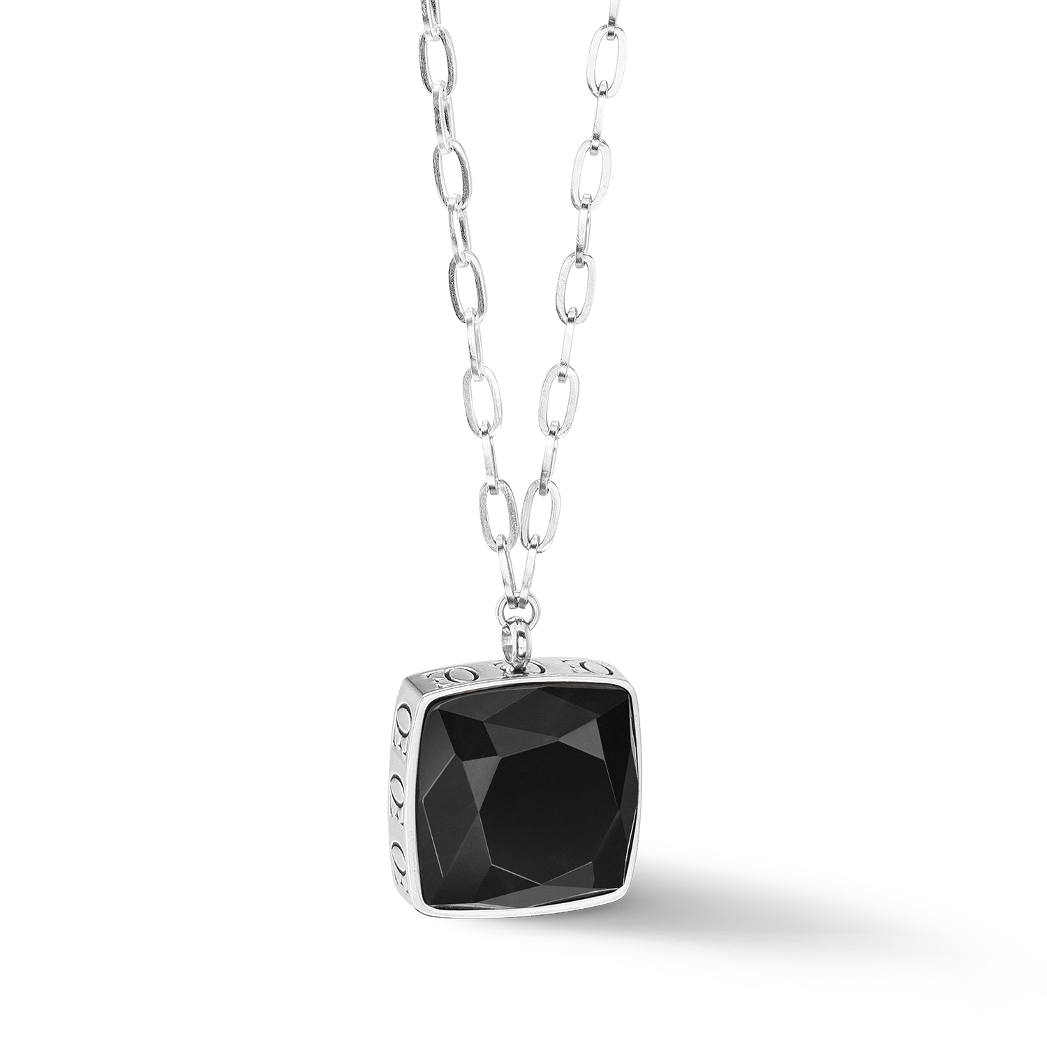 Necklace OE Amulet Square Onyx silver-black