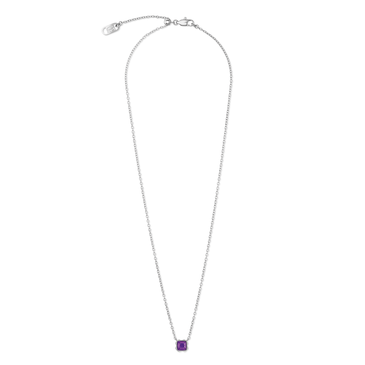 Birthstone February Necklace Sugilite Silver