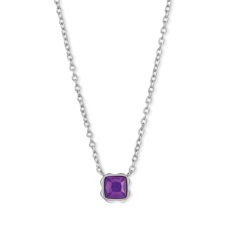 Birthstone February Necklace Sugilite Silver