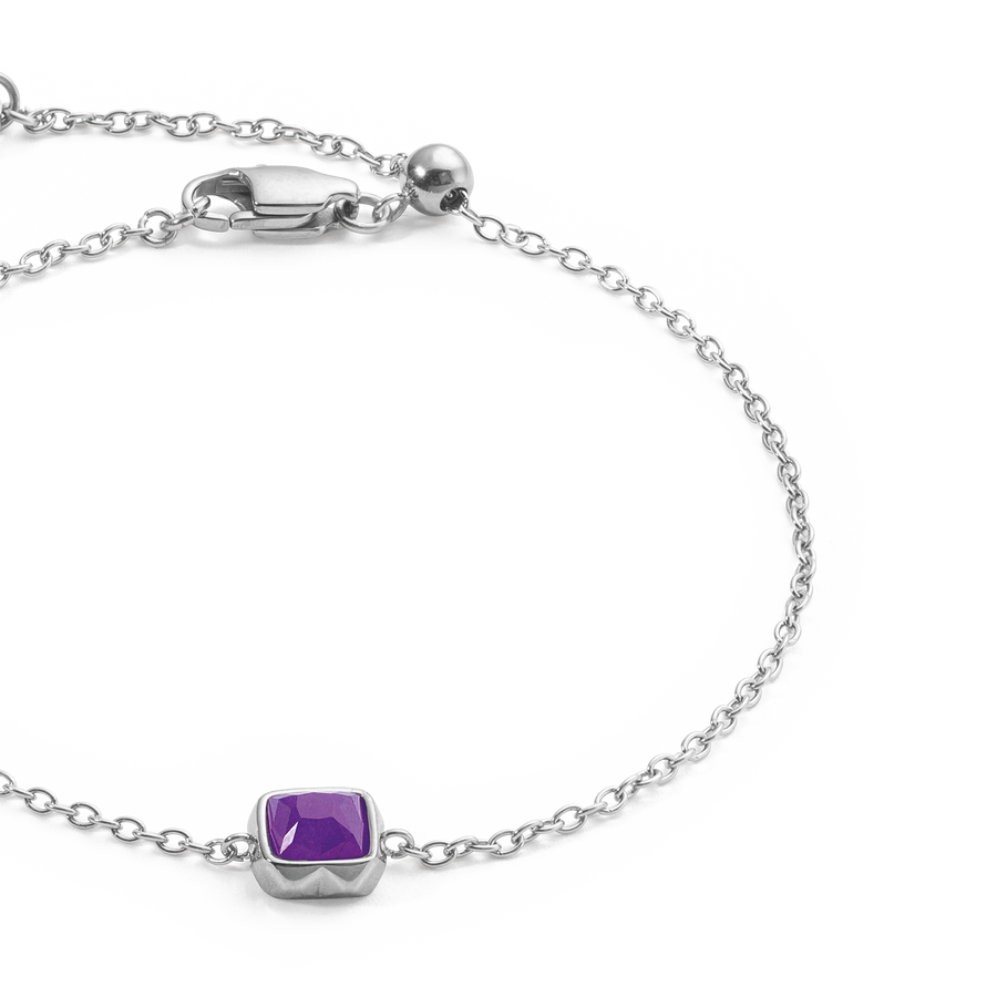 Birthstone February Bracelet Sugilite Silver