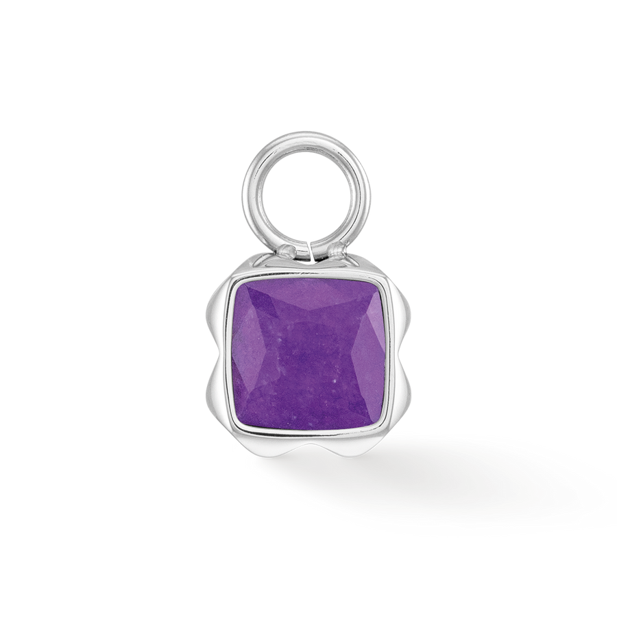 Birthstone February Charm Sugilite Silver