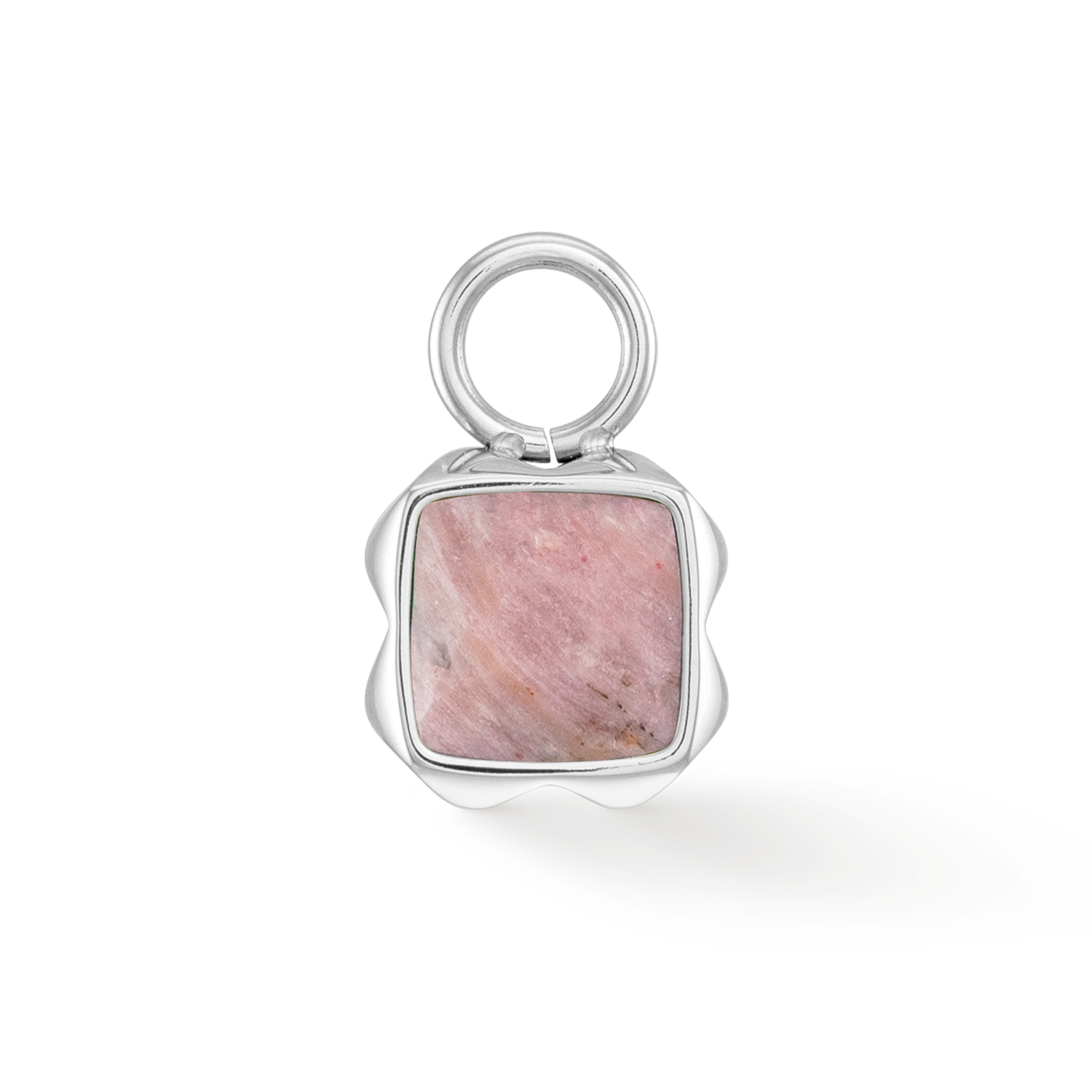 Birthstone July Charm Rhodochrosite Silver