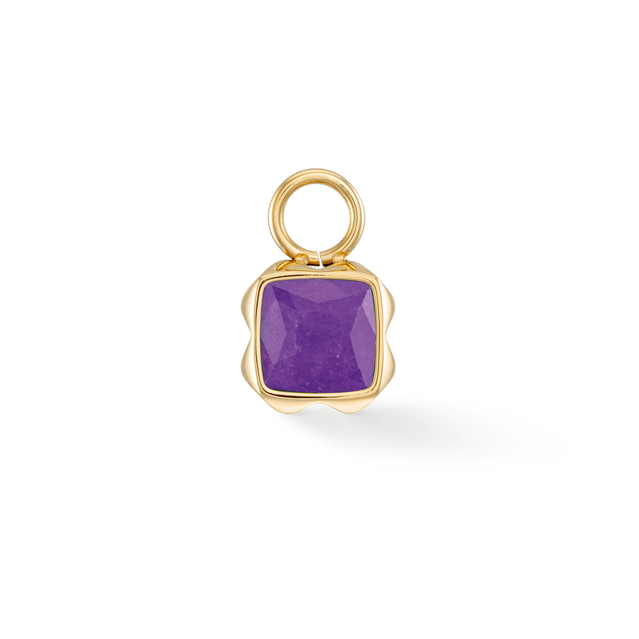 Birthstone February Charm Sugilite Gold