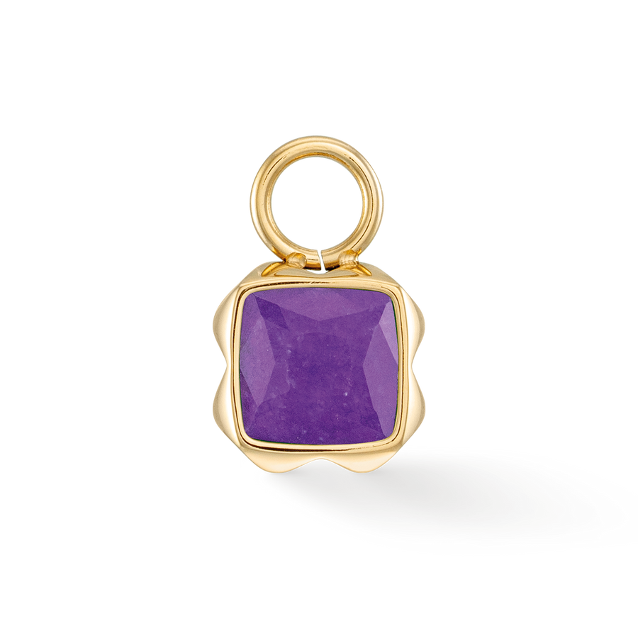 Birthstone February Charm Sugilite Gold