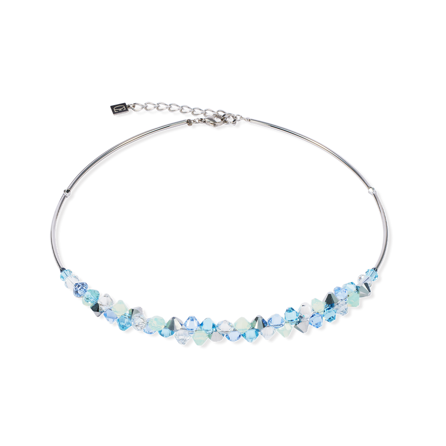 Necklace Dancing Crystals silver-blue