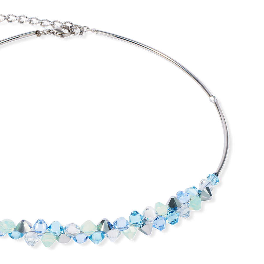 Necklace Dancing Crystals silver-blue