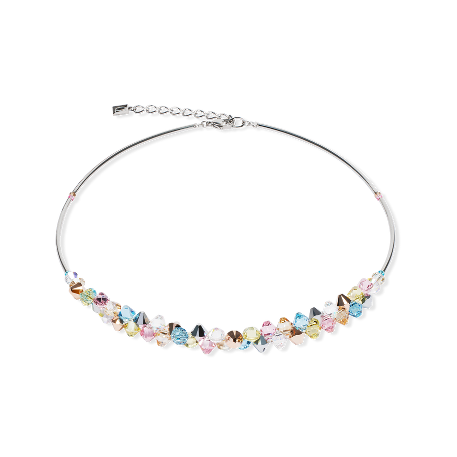 Necklace Dancing Crystals silver-pastel