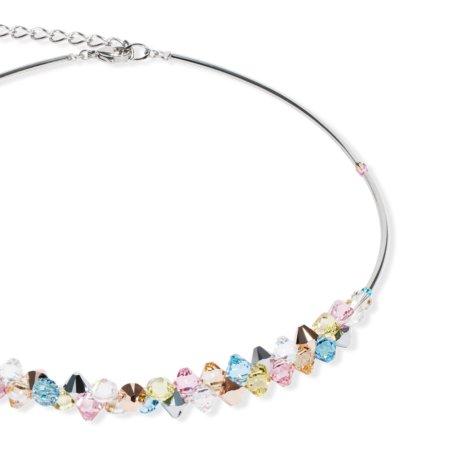 Necklace Dancing Crystals silver-pastel