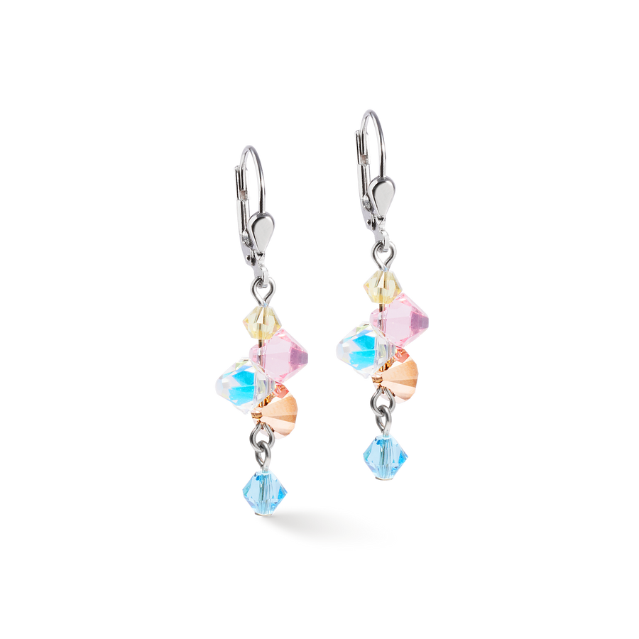 Earrings Dancing Crystals silver-pastel