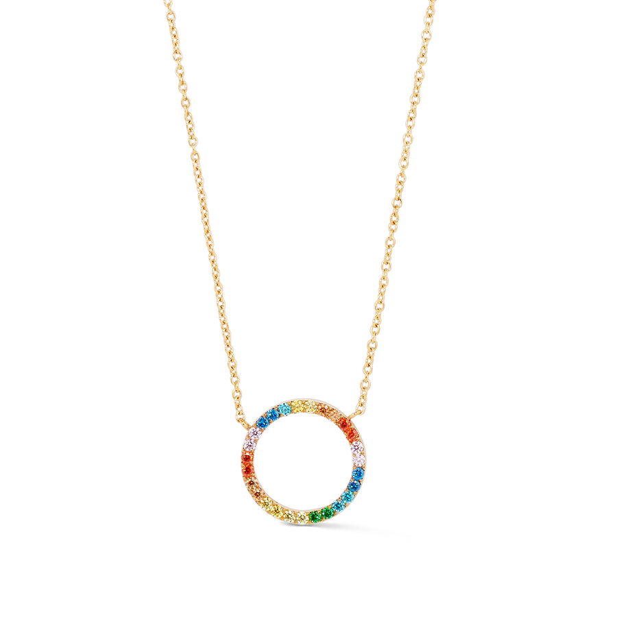 Necklace Sparkling Circle gold-multicolour