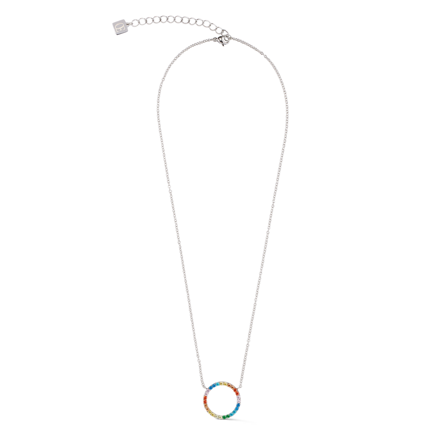 Necklace Sparkling Circle silver-multicolour