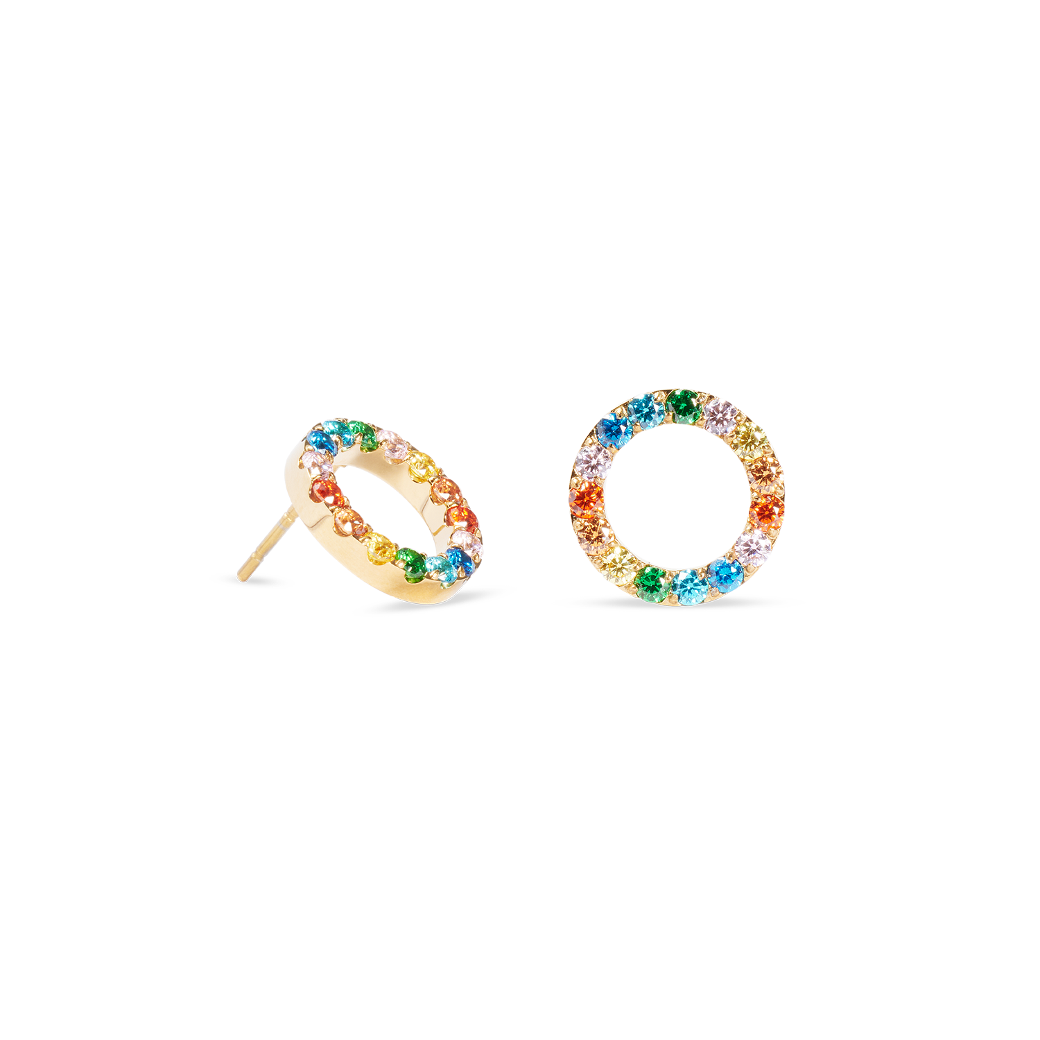 Earrings Sparkling Circle gold-multicolour