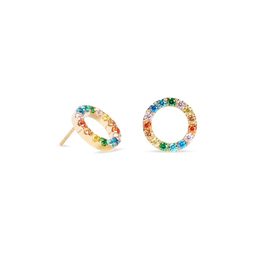 Earrings Sparkling Circle gold-multicolour