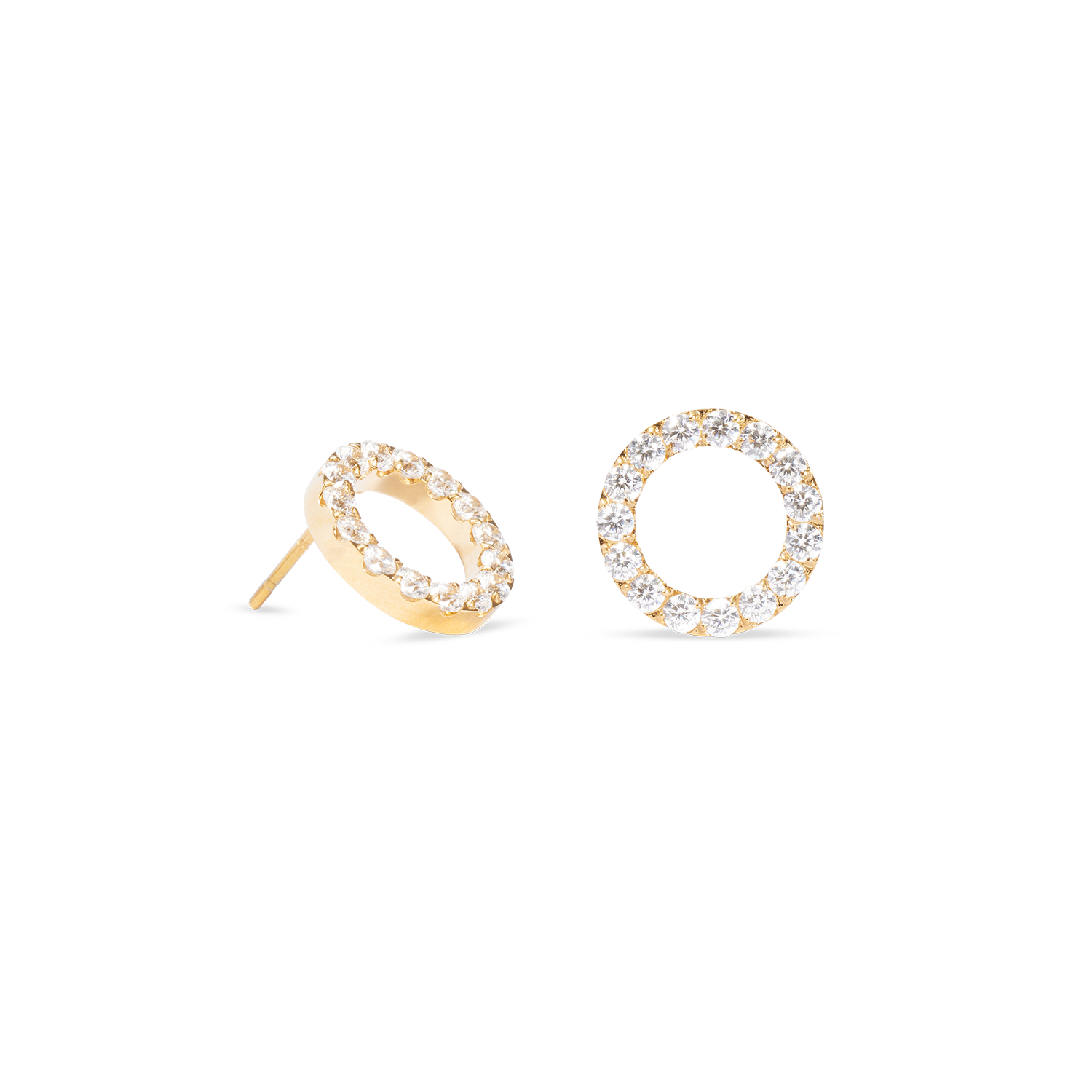 Earrings Sparkling Circle gold-crystal