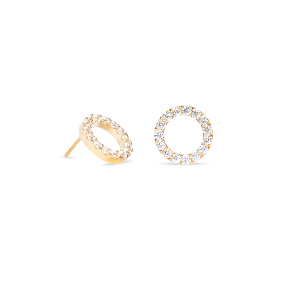 Earrings Sparkling Circle gold-crystal