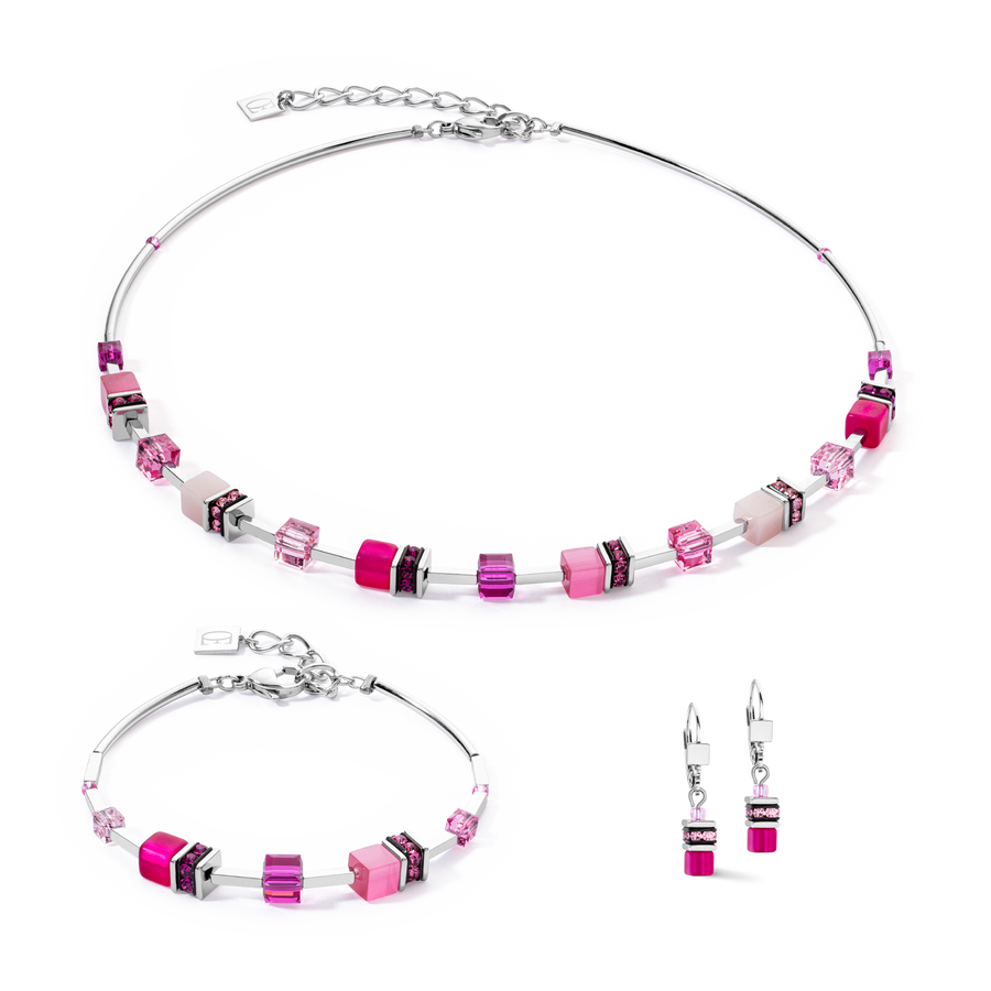 Jewellery Set GeoCUBE® Iconic Lite Magenta