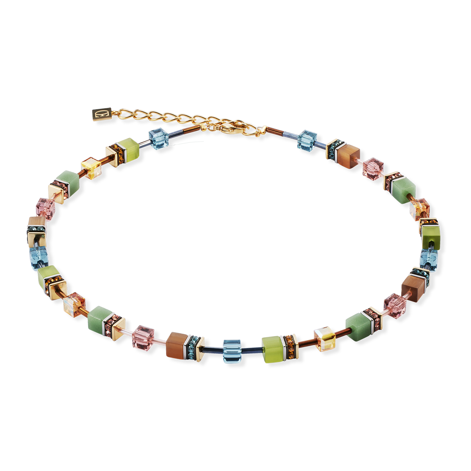 GeoCUBE® Iconic necklace Forest bicolor