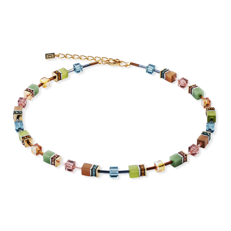 GeoCUBE® Iconic necklace Forest bicolor