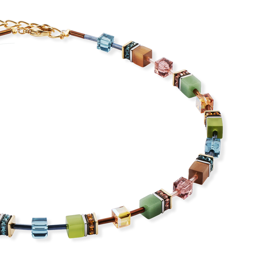 GeoCUBE® Iconic necklace Forest bicolor