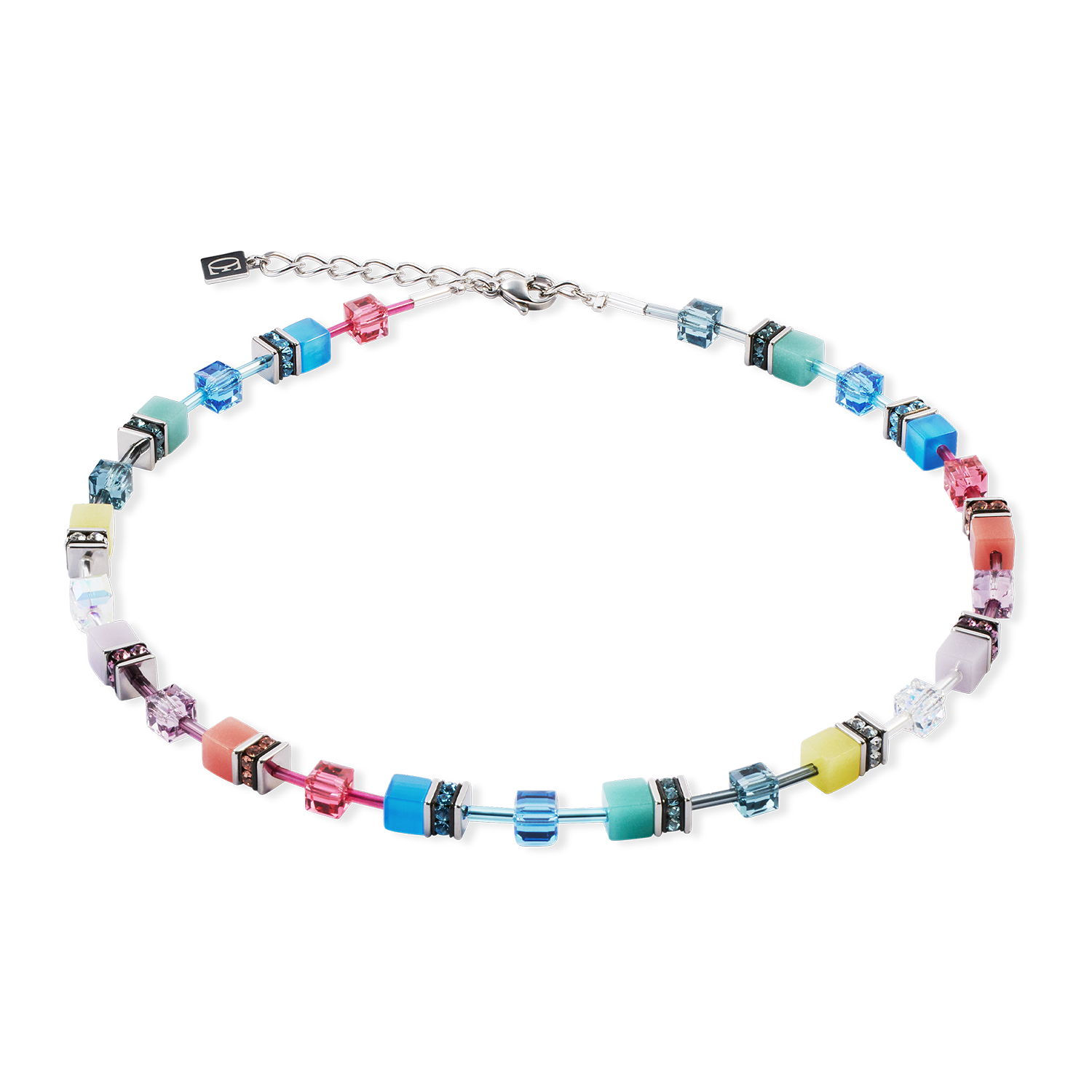 GeoCUBE® Iconic necklace Magic silver