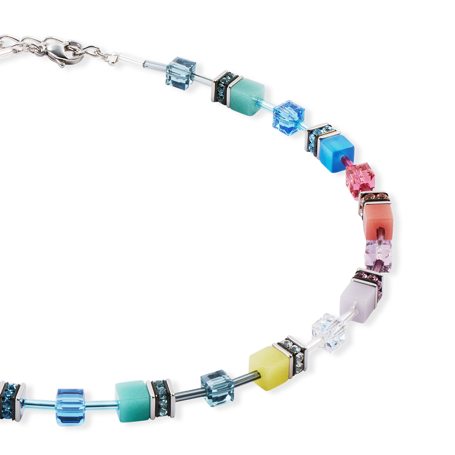 GeoCUBE® Iconic necklace Magic silver