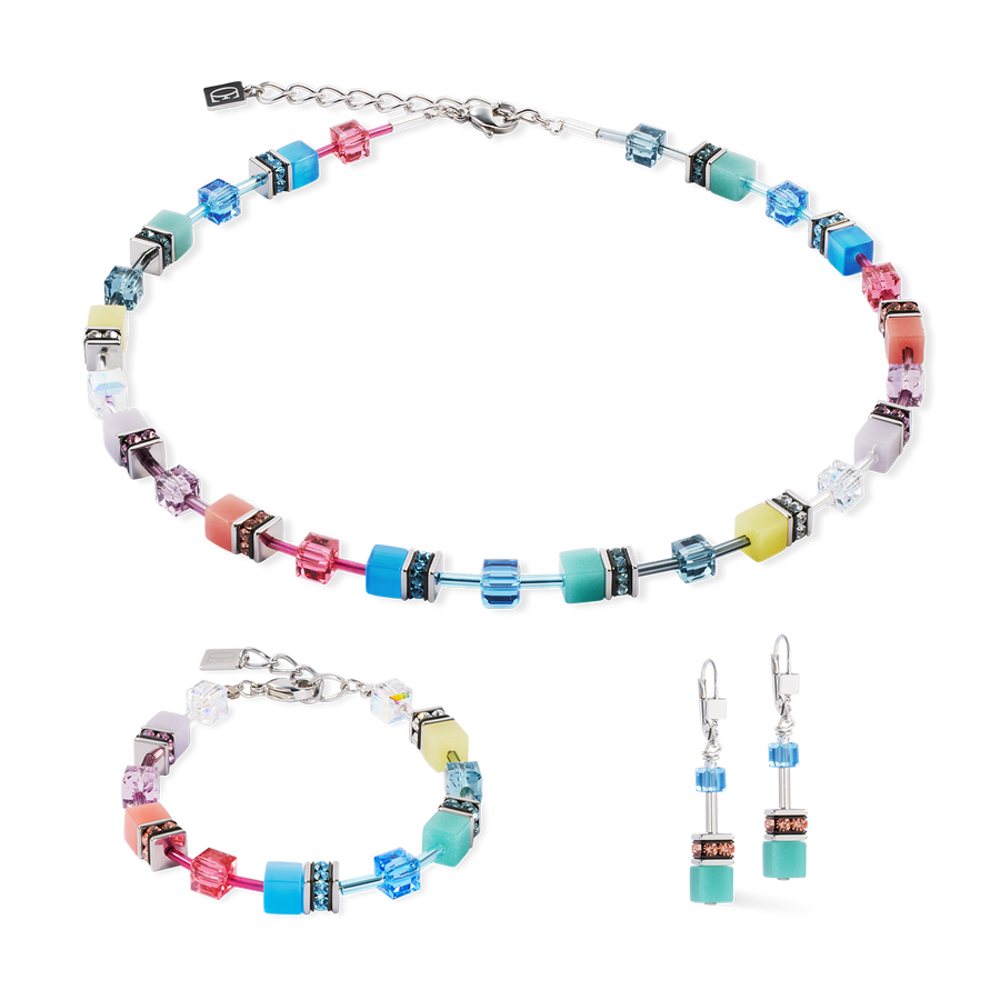 GeoCUBE® Iconic necklace Magic silver