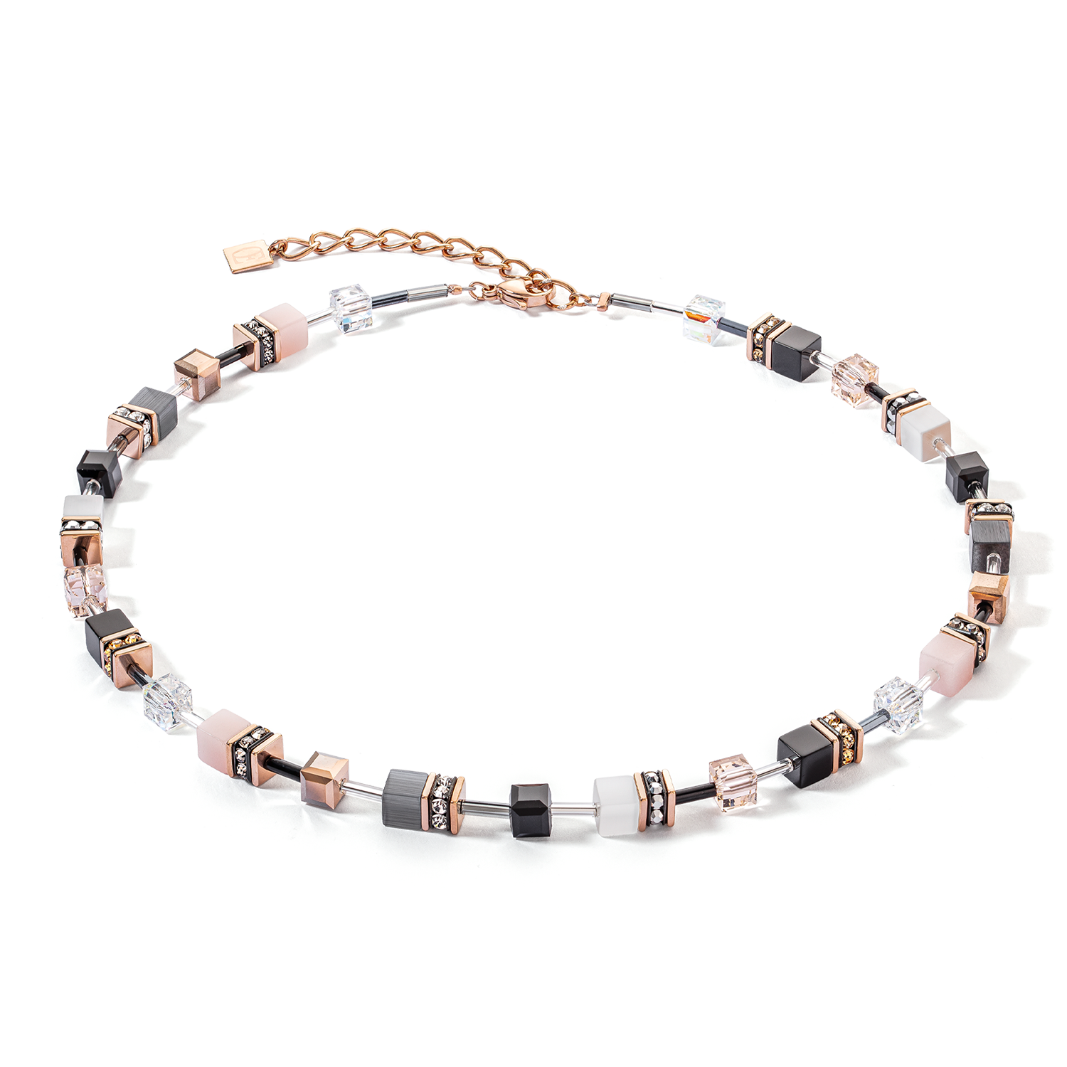 GeoCUBE® Iconic necklace rose gold soft