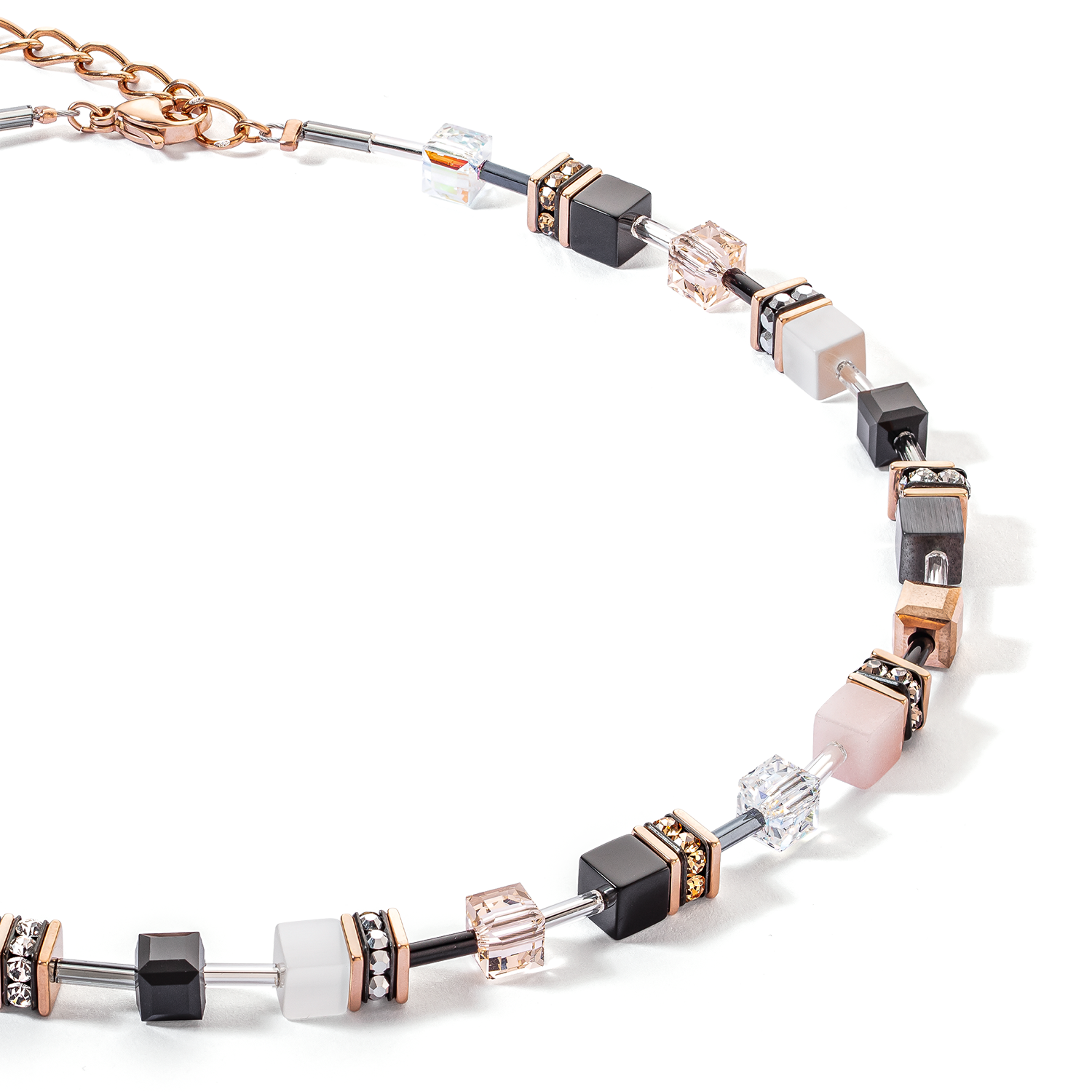 GeoCUBE® Iconic necklace rose gold soft